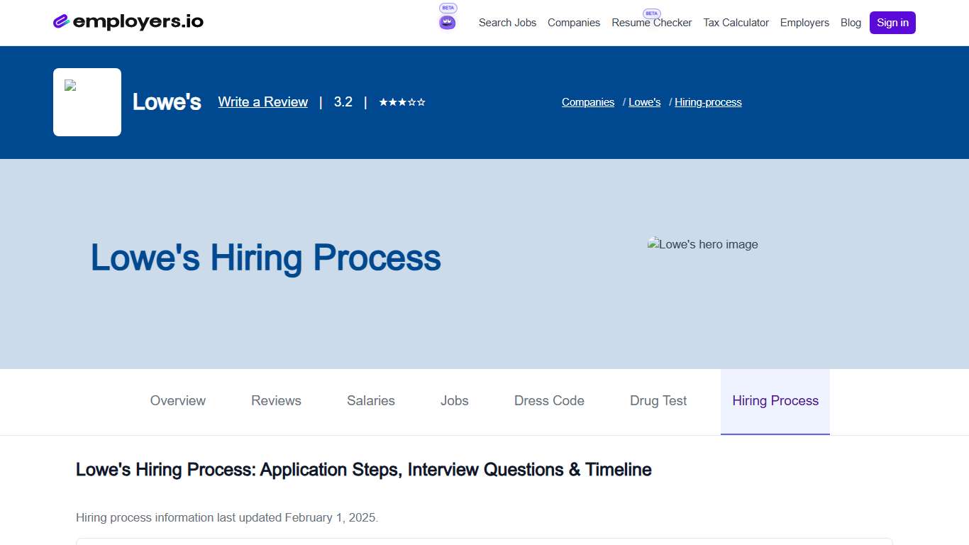 Lowe's Hiring Process 2026: Application Steps, Interview Questions & Timeline